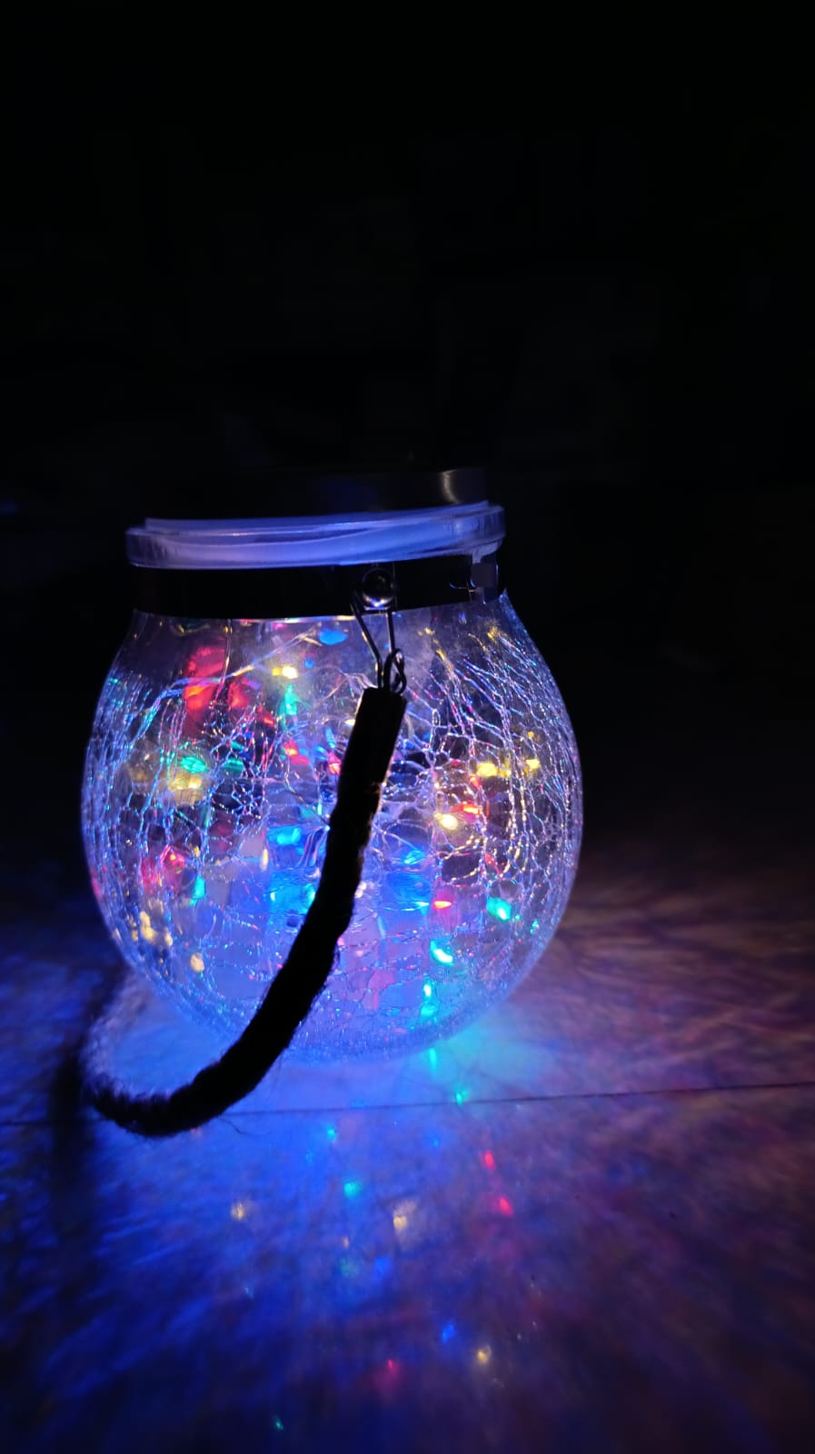 Miniatura 3 de LED DECORATIVO DE VIDRIO SOLAR REDONDO - COLOR: CALIDO